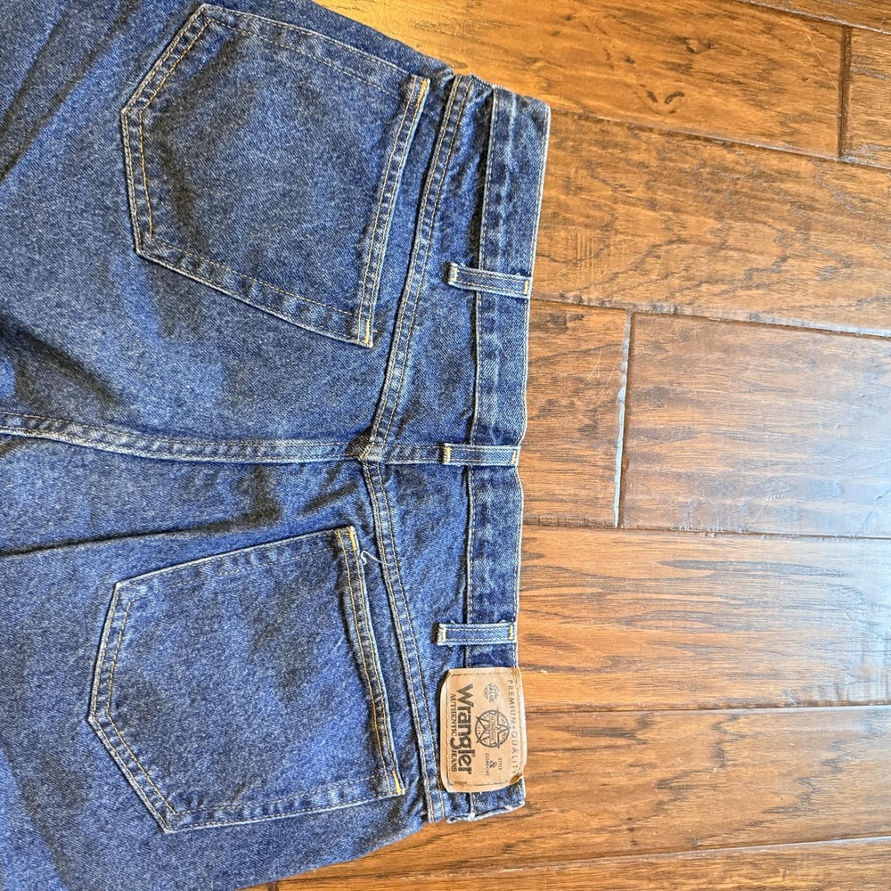Wrangler Jeans Mens 38x30 Blue Denim Nylon Relaxed Fit Workwear Straight 97GR2IN - Picture 8 of 10